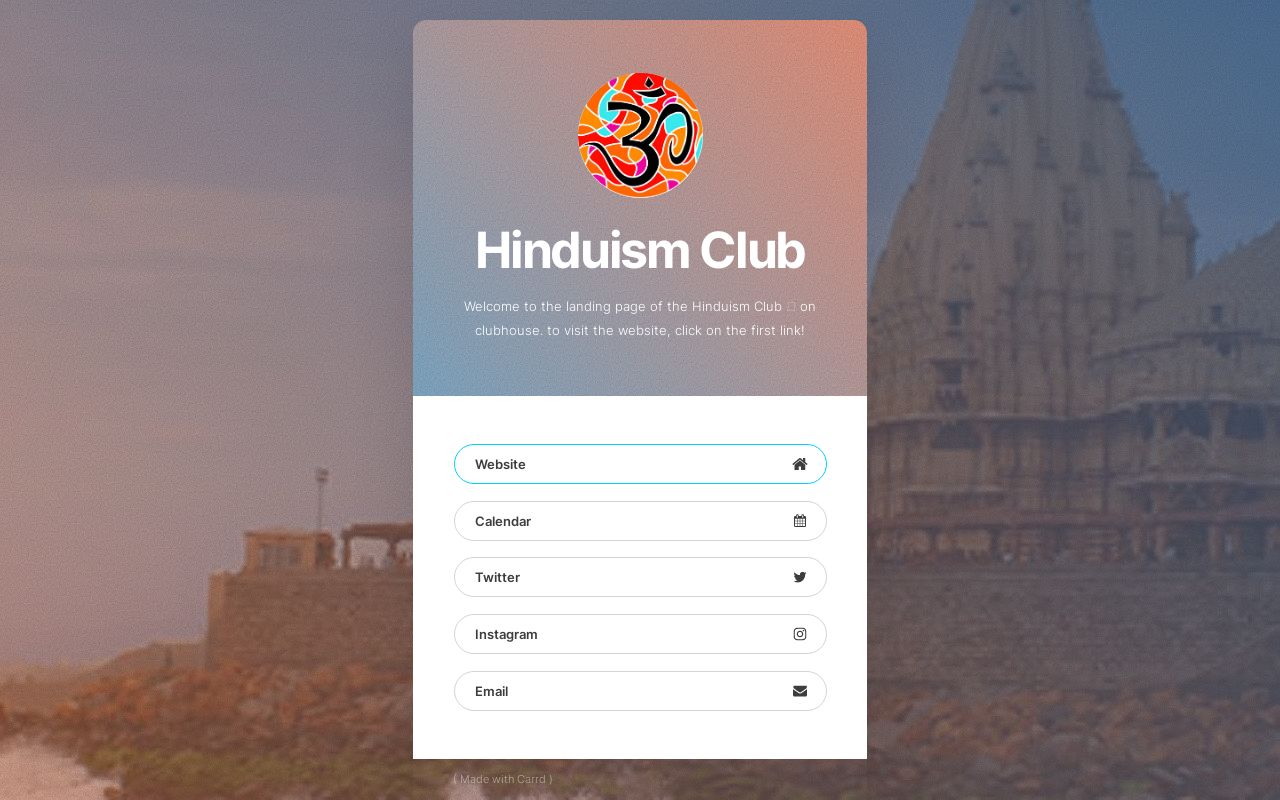 Carrd profile picture for @hindu